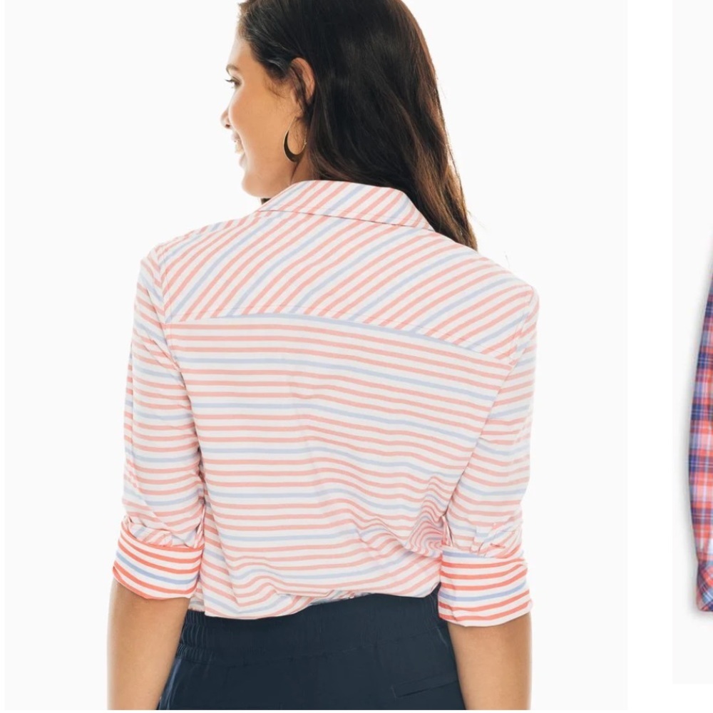 Southern Tide Emry Button Down Performance Top - image 2